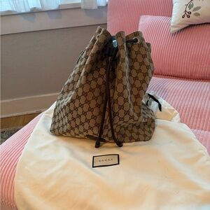 GUCCI GG monogram backpack.